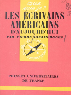 cover image of Les écrivains américains d'aujourd'hui